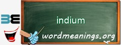 WordMeaning blackboard for indium